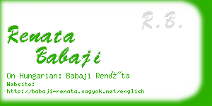 renata babaji business card